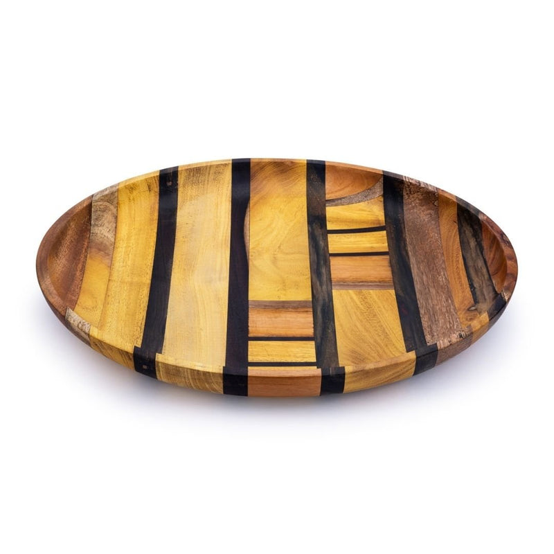 Handmade Upcycled Wood Fruit Bowl - Unique End Grain Design, Sustainable Kitchen & Dining Decor (Available in 2 Patterns & Sizes) - Cherish Home