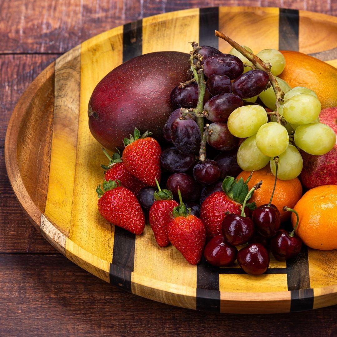 Handmade Upcycled Wood Fruit Bowl - Unique End Grain Design, Sustainable Kitchen & Dining Decor (Available in 2 Patterns & Sizes) - Cherish Home