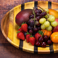 Handmade Upcycled Wood Fruit Bowl - Unique End Grain Design, Sustainable Kitchen & Dining Decor (Available in 2 Patterns & Sizes) - Cherish Home