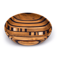 Handmade Upcycled Wood Fruit Bowl - Unique End Grain Design, Sustainable Kitchen & Dining Decor (Available in 2 Patterns & Sizes) - Cherish Home