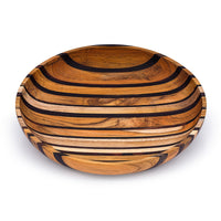 Handmade Upcycled Wood Fruit Bowl - Unique End Grain Design, Sustainable Kitchen & Dining Decor (Available in 2 Patterns & Sizes) - Cherish Home
