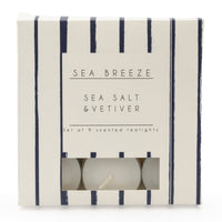 Harbour Stripe Tealights - Set of 9 Scented Candles for Coastal Decor, Sea Breeze & Nautical Home Fragrance - Cherish Home