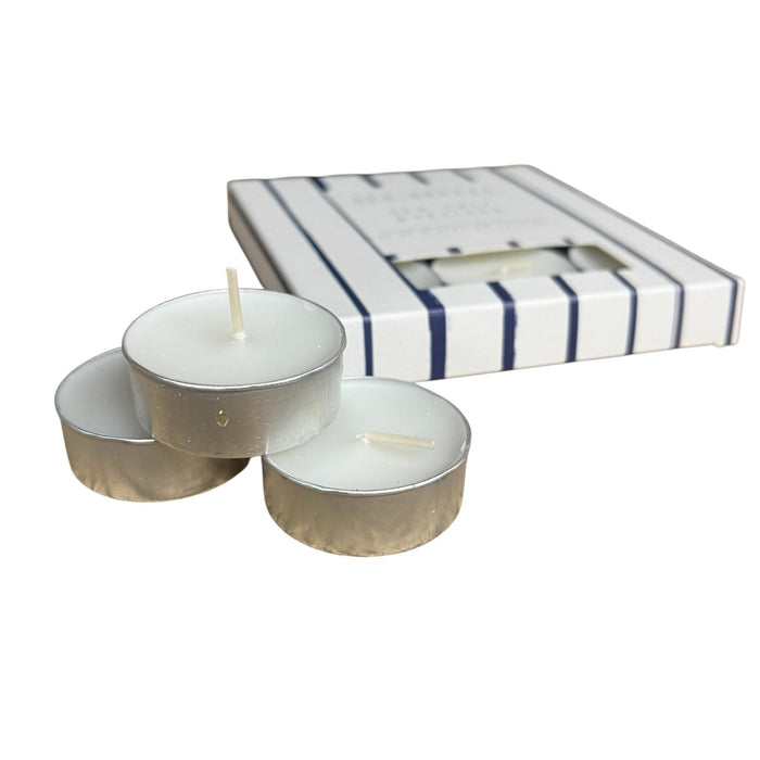 Harbour Stripe Tealights - Set of 9 Scented Candles for Coastal Decor, Sea Breeze & Nautical Home Fragrance - Cherish Home