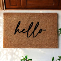 Hello Doormat - 60cm Non - Slip Entrance Mat for Indoor Outdoor - Cherish Home