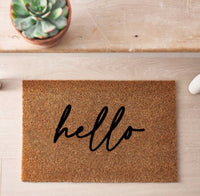 Hello Doormat - 60cm Non - Slip Entrance Mat for Indoor Outdoor - Cherish Home