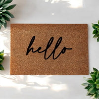 Hello Doormat - 60cm Non - Slip Entrance Mat for Indoor Outdoor - Cherish Home