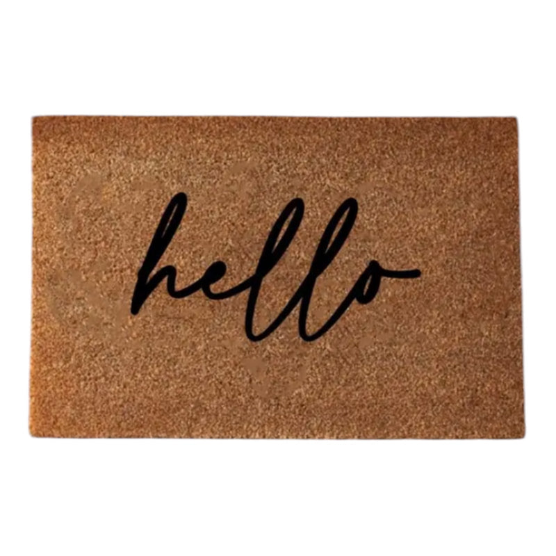 Hello Doormat - 60cm Non - Slip Entrance Mat for Indoor Outdoor - Cherish Home