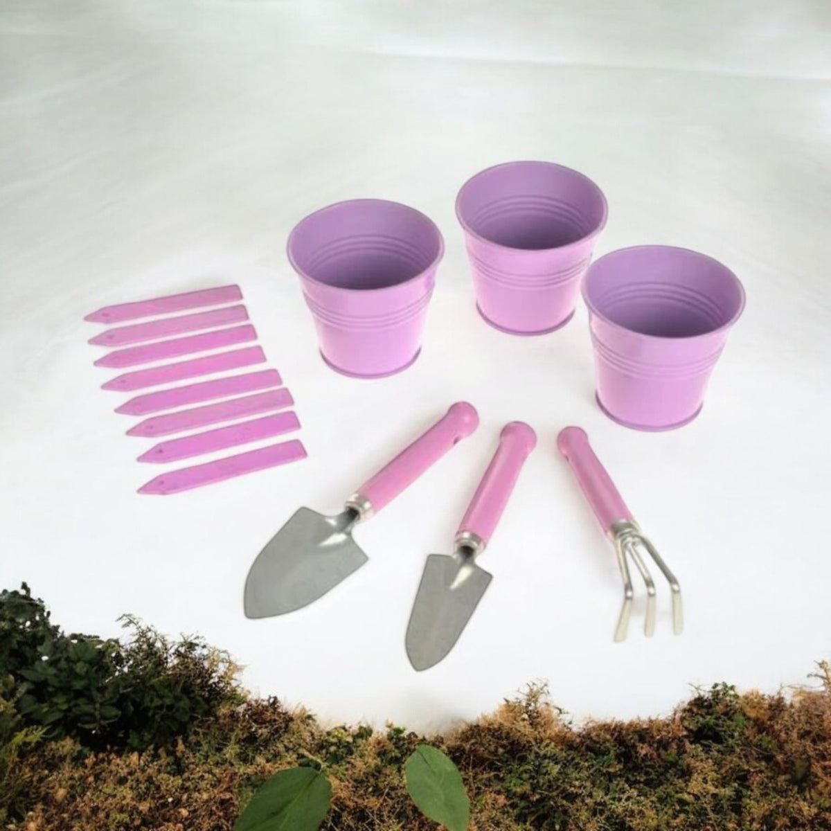 Home Growing Planting Kit Herb Planting 3 Pots Miniature Tools Nursery Pot Lilac - Cherish Home