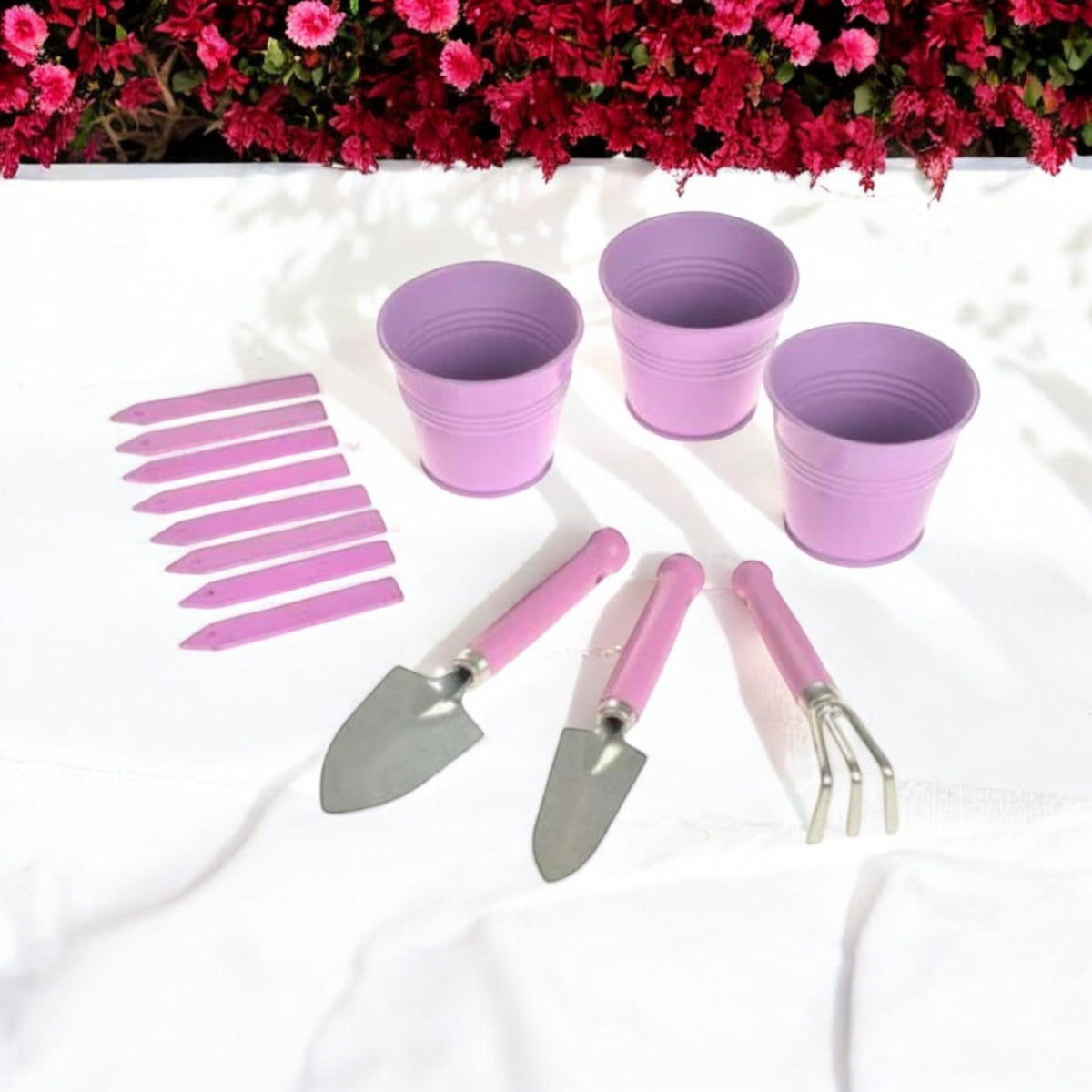 Home Growing Planting Kit Herb Planting 3 Pots Miniature Tools Nursery Pot Lilac - Cherish Home