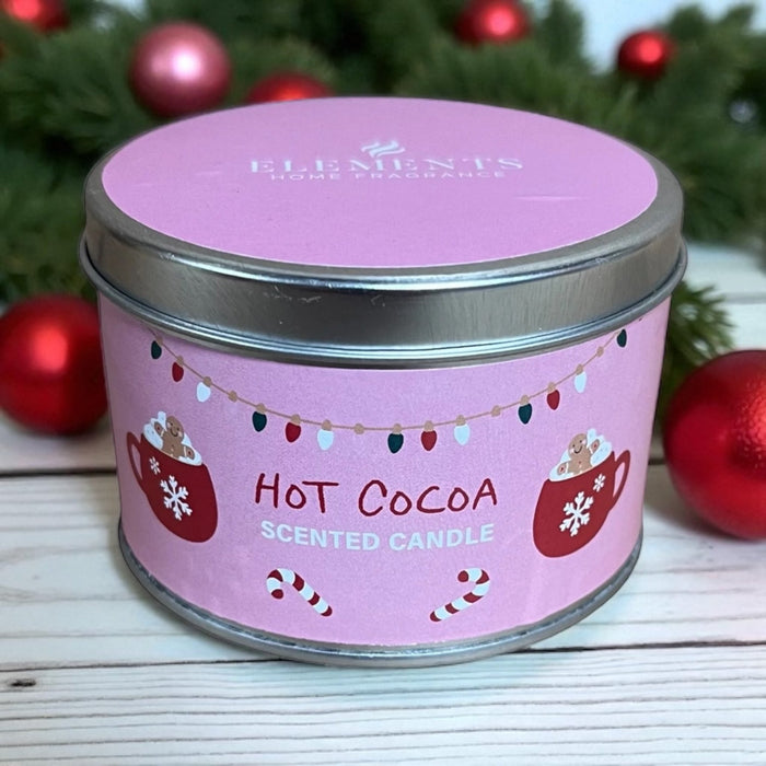 Hot Cocoa Small Candly Cane and Hot Chocolate Design Candle - Cherish Home