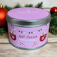 Hot Cocoa Small Candly Cane and Hot Chocolate Design Candle - Cherish Home