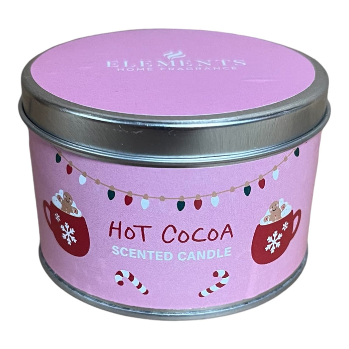 Hot Cocoa Small Candly Cane and Hot Chocolate Design Candle - Cherish Home