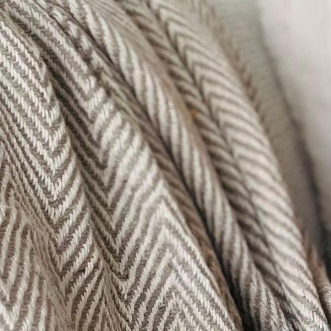 Grey Speckled Natural Cotton Throw