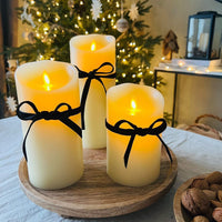 Ivory Colour Real Wax Flameless Vanilla - Scented Battery Candles - Cherish Home