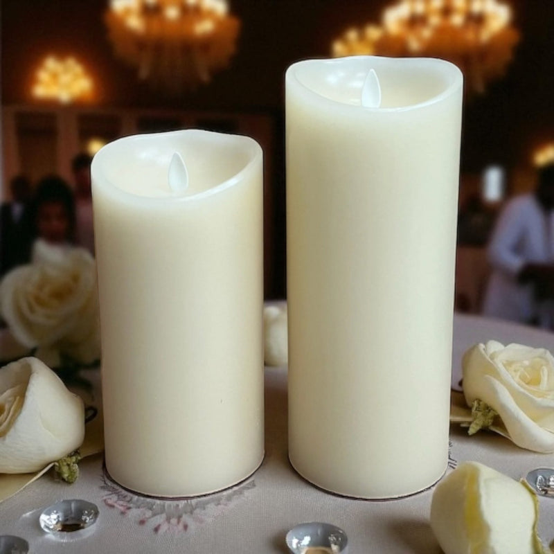 Ivory Real Wax Flameless Vanilla - Scented Battery Candles Set of 2 - Cherish Home