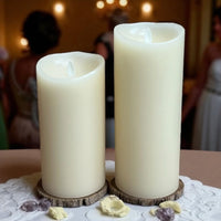 Ivory Real Wax Flameless Vanilla - Scented Battery Candles Set of 2 - Cherish Home