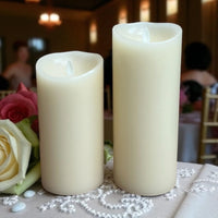 Ivory Real Wax Flameless Vanilla - Scented Battery Candles Set of 2 - Cherish Home