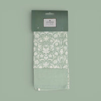 Jeff Banks Jacquard Sage Green Tea Towels & Coasters Bundle Set - Cherish Home