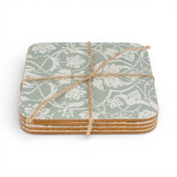 Jeff Banks Jacquard Sage Green Tea Towels & Coasters Bundle Set - Cherish Home