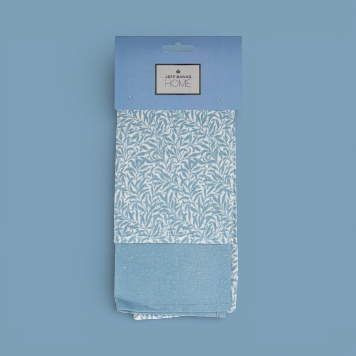 Jeff Banks Leafy Trellis Blue Tea Towels & Coasters Bundle Set - Cherish Home