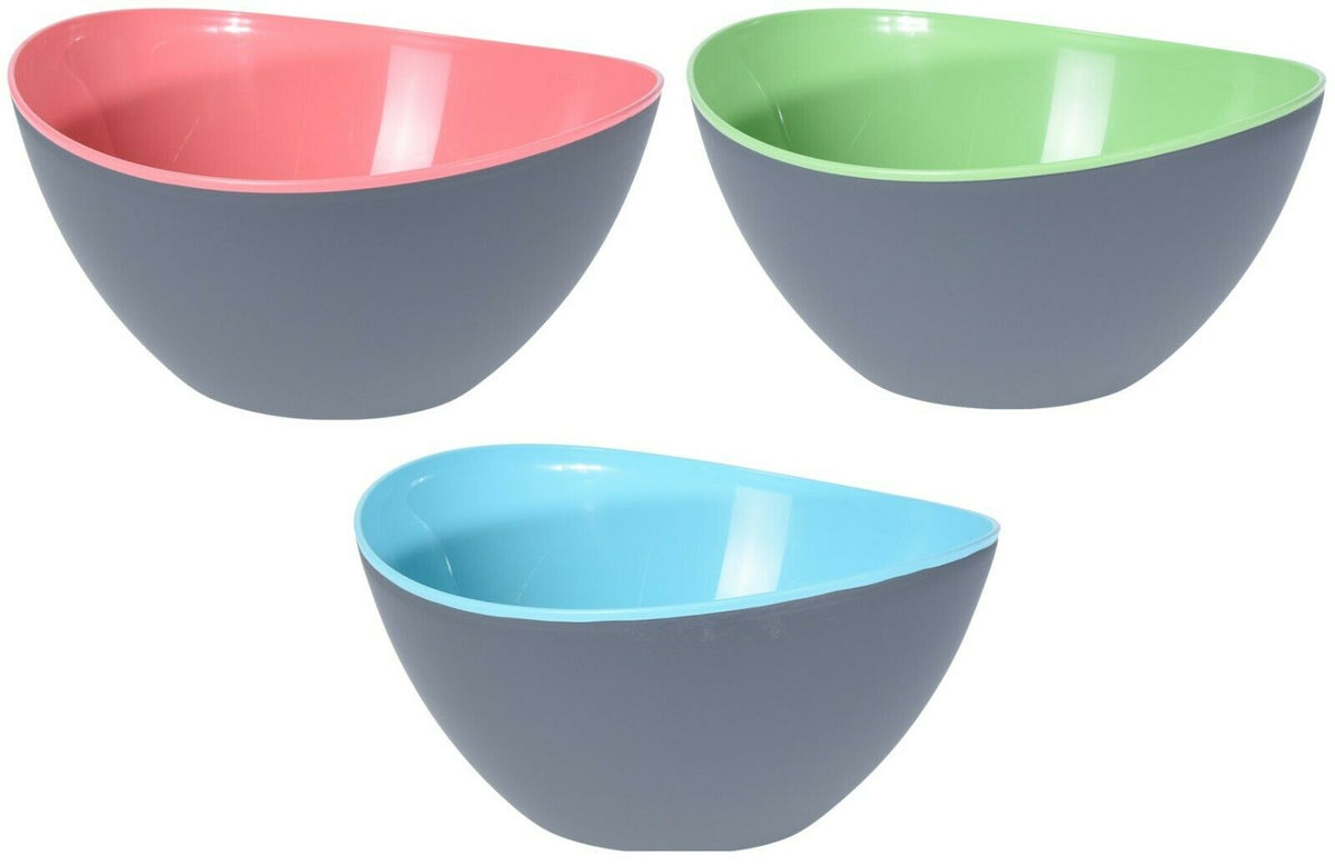 Large 3.4 Litre Plastic Mixing Bowls. In Pink Colour Green Or Blue Bowls - Cherish Home