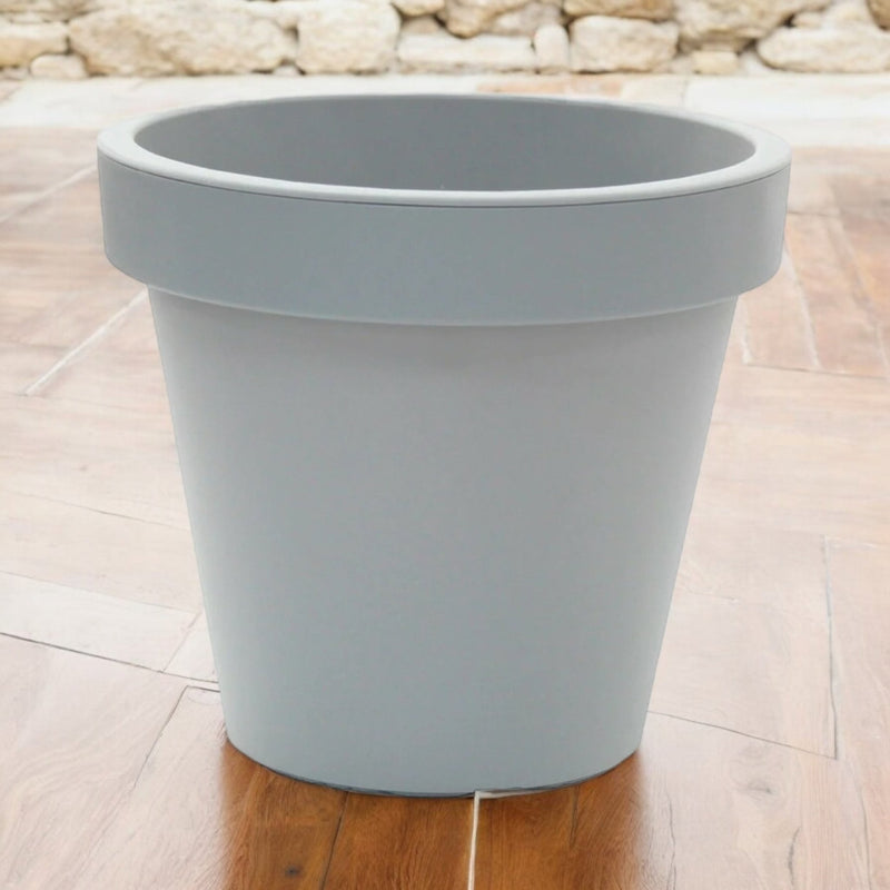 Large 34cm Rammento Plant Pot, Light Grey, 22L - Cherish Home