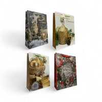 Large Christmas Gift Bags Set of 8 Present Bags Festive Xmas Design With Handles - Cherish Home