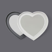 Large Grey or White Blossom Heart Mirror - Cherish Home