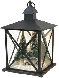 Large LED Christmas Snow Lantern Car Black - Cherish Home