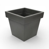 Large Square Planter Plastic Flower Pot Grey or Black - Cherish Home
