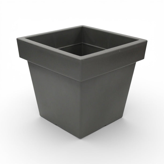 Large Square Planter Plastic Flower Pot Grey or Black - Cherish Home