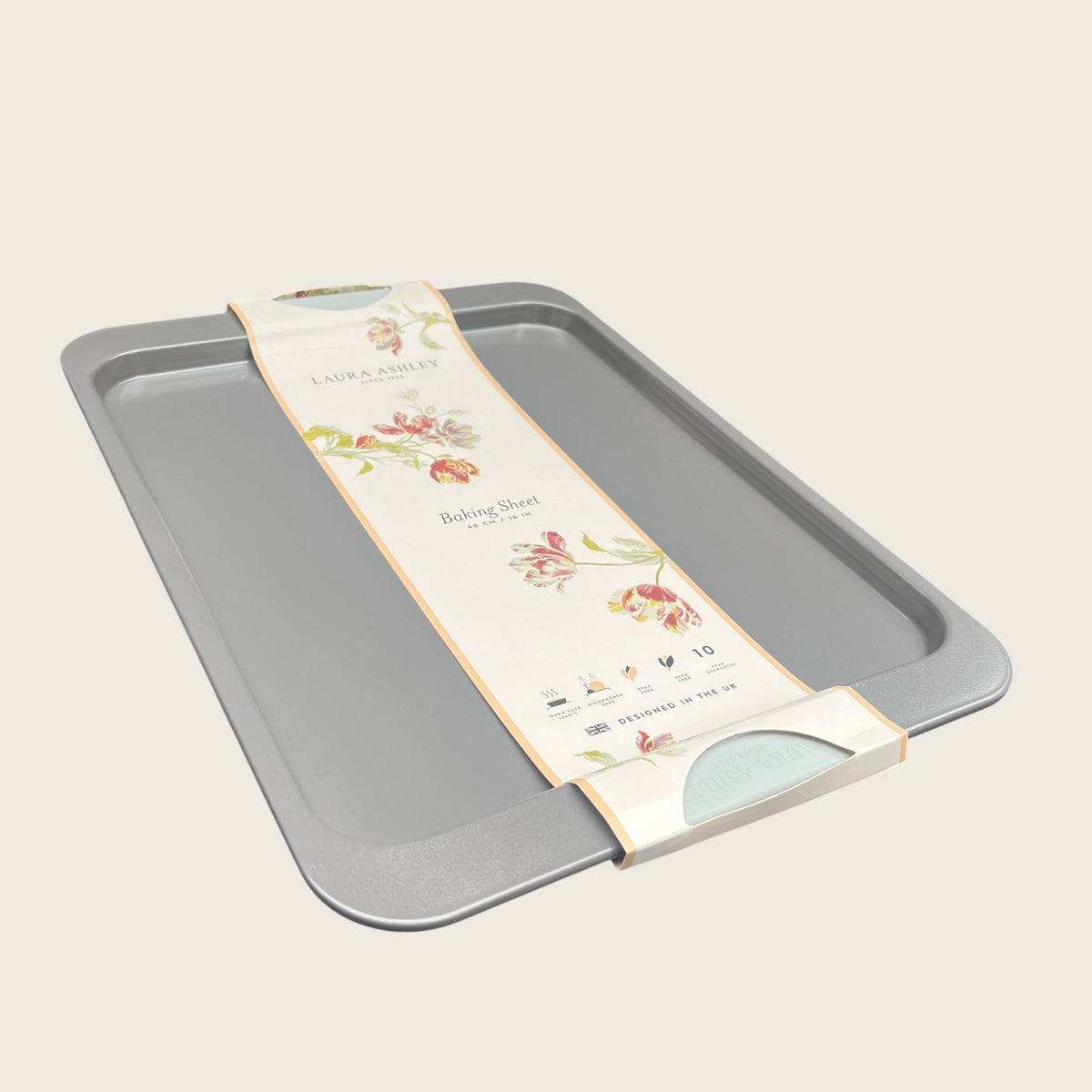 Laura Ashley 40cm (16") Non - Stick Baking & Cookie Sheet Tray Oven Tray - Cherish Home