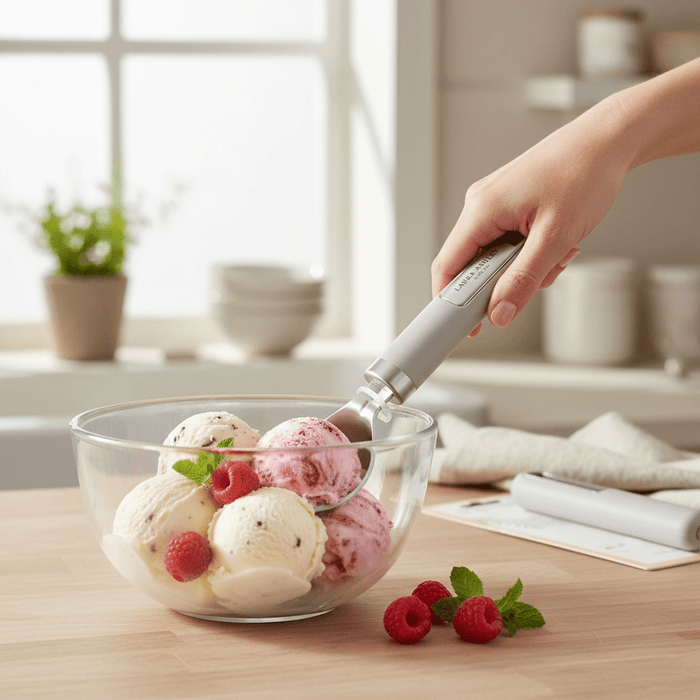 Laura Ashley Cookware Dark Dove Grey Set of 4 Utensil Accessories - Cherish Home