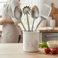 Laura Ashley Cookware Dark Dove Grey Set of 4 Utensil Accessories - Cherish Home