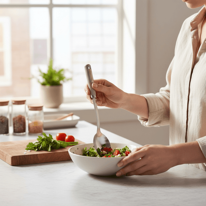 Laura Ashley Cookware Dark Dove Grey Spoon Utensil Kitchen Accessory - Cherish Home