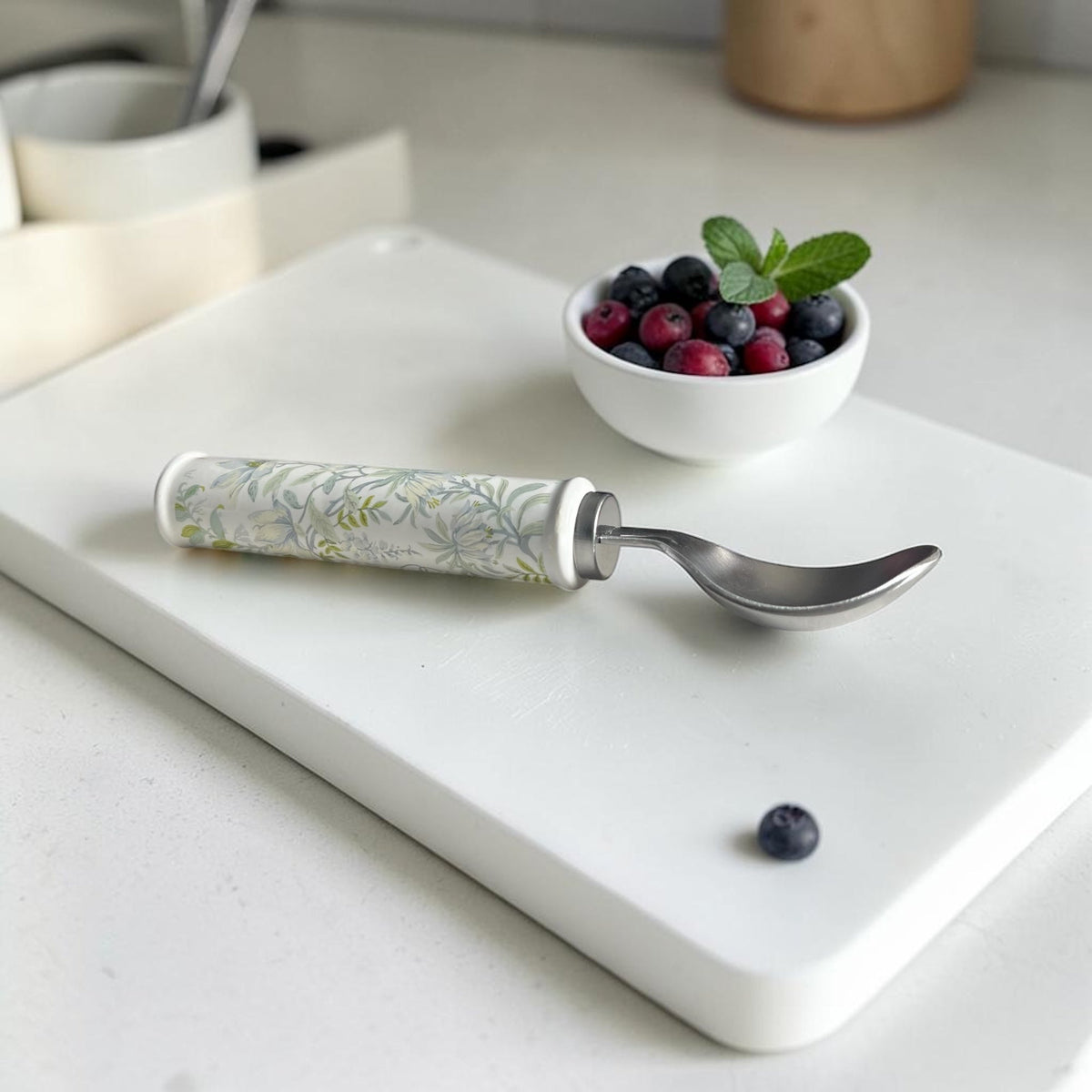 Laura Ashley Cookware Sage Parterre Ice Cream Spoon Kitchen Accessory - Cherish Home