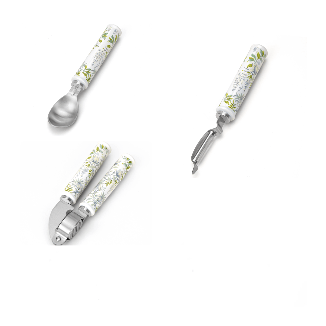 Laura Ashley Cookware Sage Parterre Set of 3 Utensil Accessories - Cherish Home