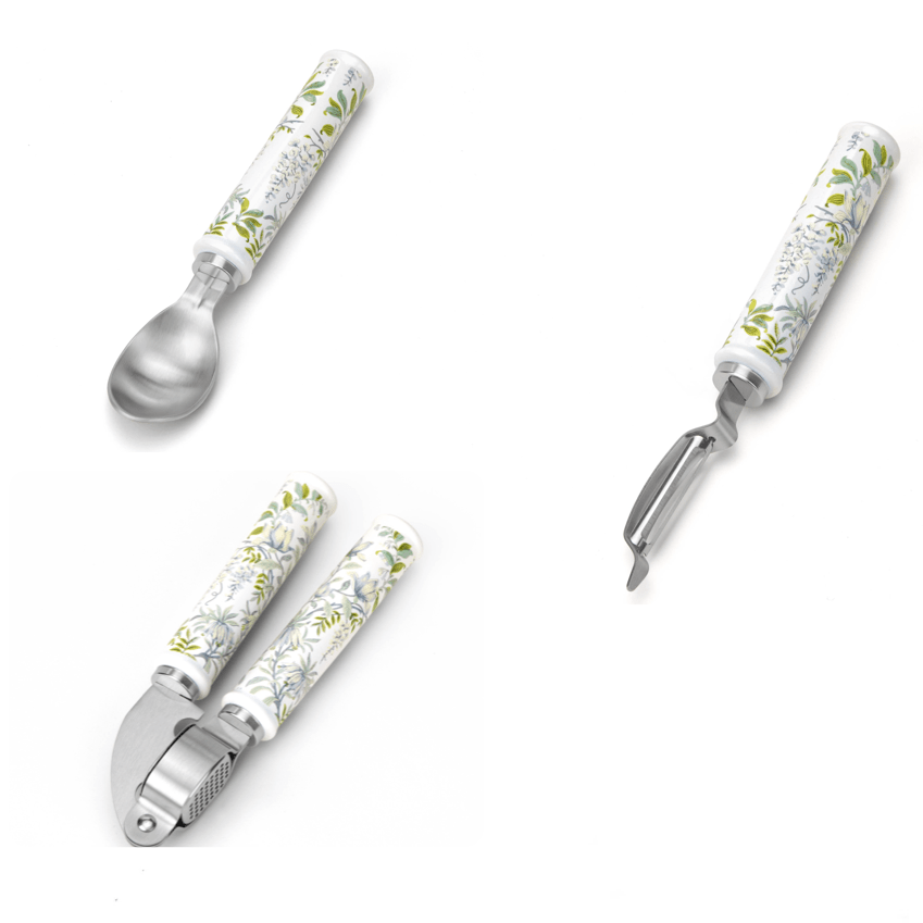 Laura Ashley Cookware Sage Parterre Set of 3 Utensil Accessories - Cherish Home