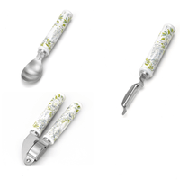 Laura Ashley Cookware Sage Parterre Set of 3 Utensil Accessories - Cherish Home