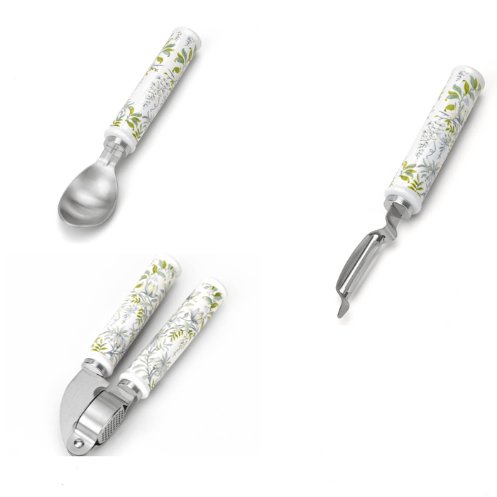 Laura Ashley Cookware Sage Parterre Set of 3 Utensil Accessories - Cherish Home