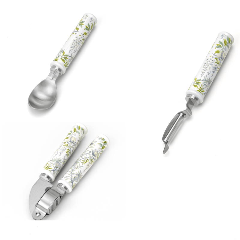 Laura Ashley Cookware Sage Parterre Set of 3 Utensil Accessories - Cherish Home