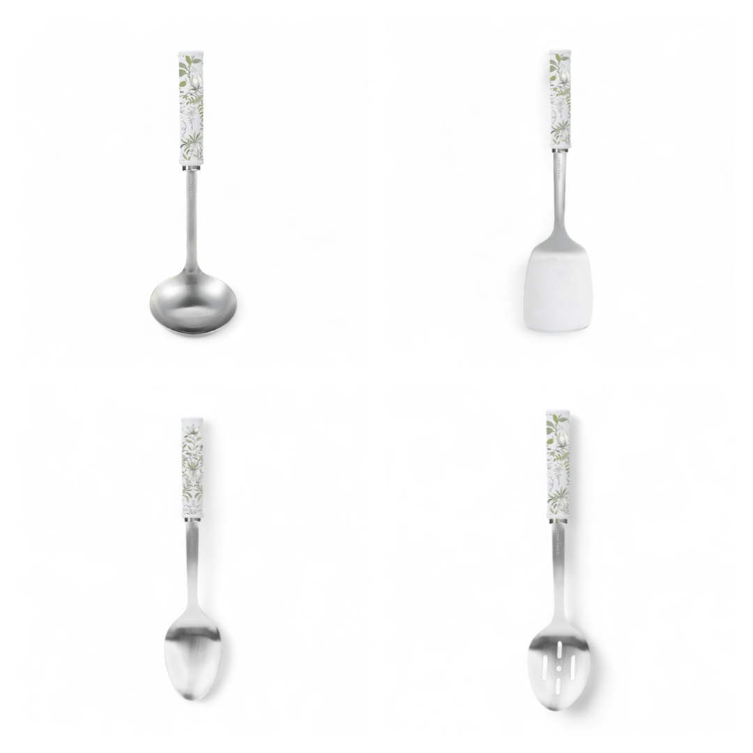 Laura Ashley Cookware Sage Parterre Set of 4 Utensil Accessories - Cherish Home