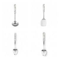 Laura Ashley Cookware Sage Parterre Set of 4 Utensil Accessories - Cherish Home