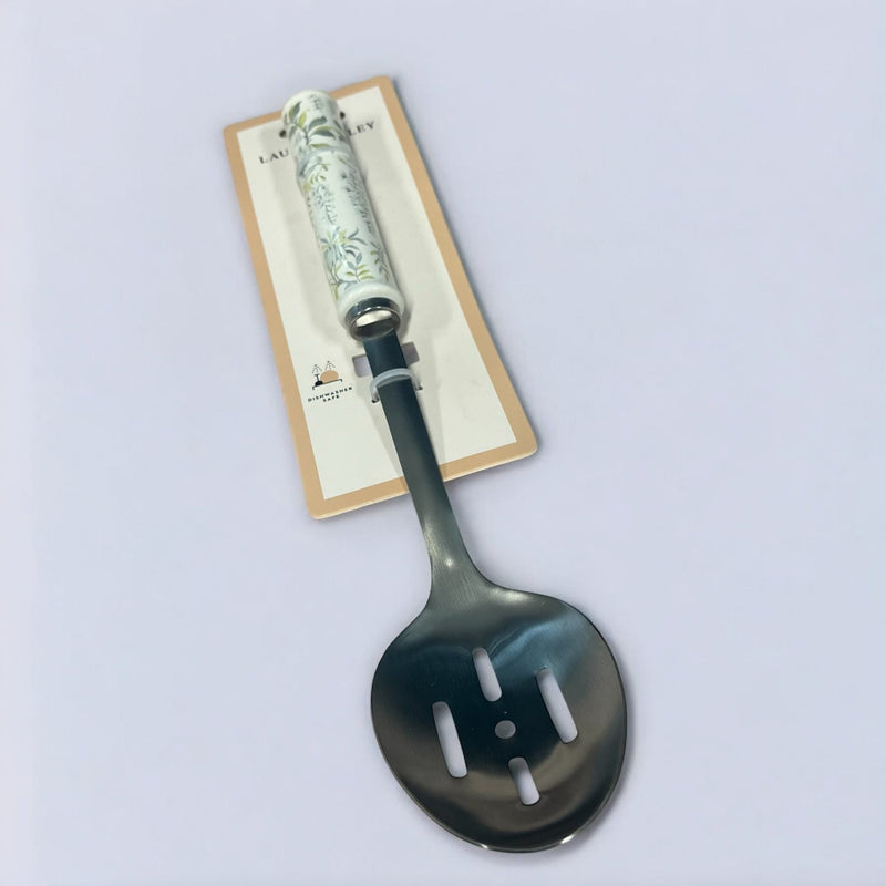 Laura Ashley Cookware Sage Parterre Slotted Spoon Utensil Kitchen Accessory - Cherish Home