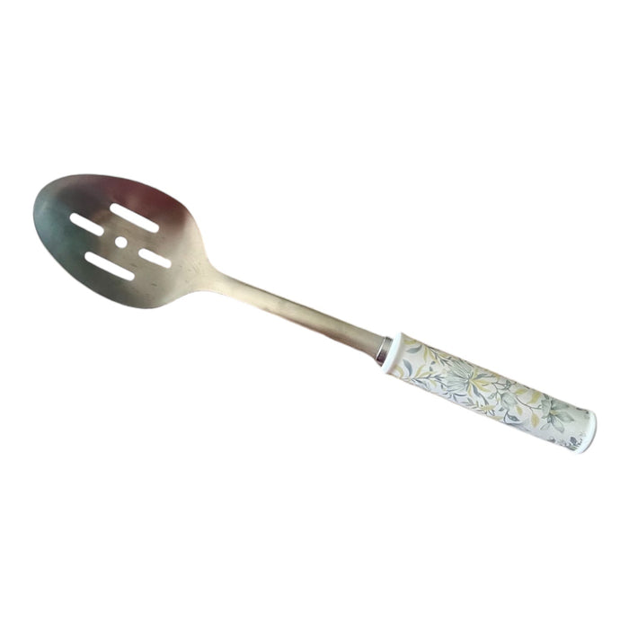 Laura Ashley Cookware Sage Parterre Slotted Spoon Utensil Kitchen Accessory - Cherish Home