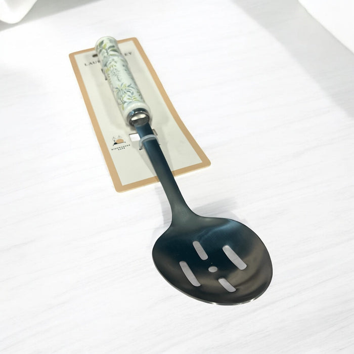 Laura Ashley Cookware Sage Parterre Slotted Spoon Utensil Kitchen Accessory - Cherish Home