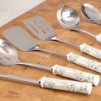 Laura Ashley Cookware Sage Parterre Slotted Spoon Utensil Kitchen Accessory - Cherish Home
