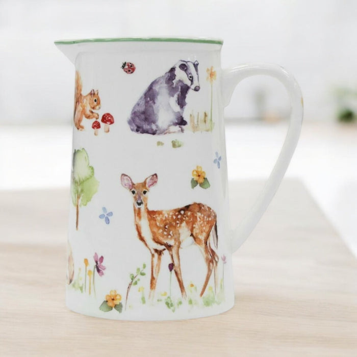 Leonardo Collection Fine China 600ml Jug Woodland Wildlife Tea Milk Coffee Jug - Cherish Home