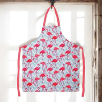 Leonardo Collection Flamingo Bay Pink Washable Kitchen Apron 100% Cotton - Cherish Home