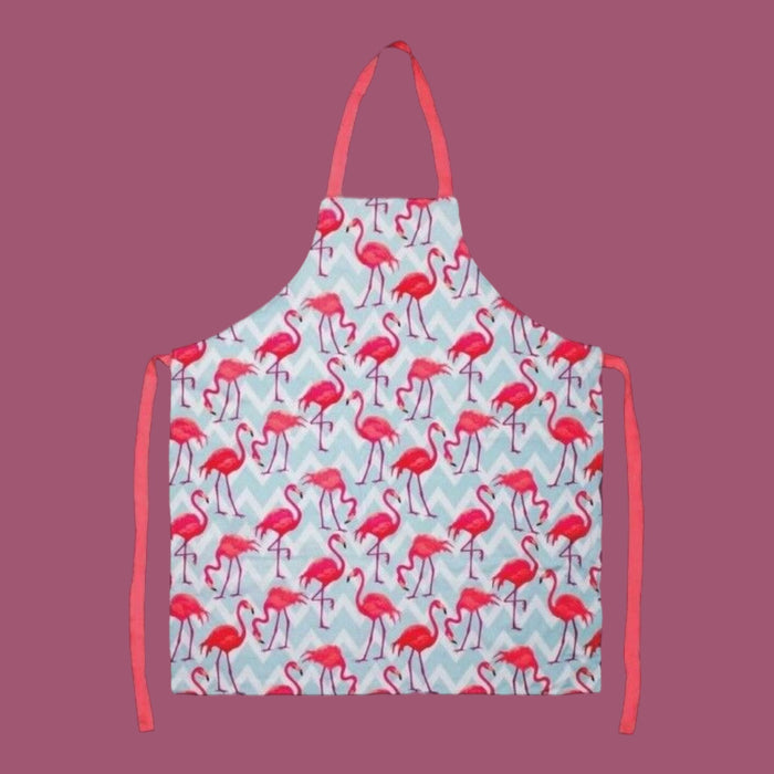 Leonardo Collection Flamingo Bay Pink Washable Kitchen Apron 100% Cotton - Cherish Home